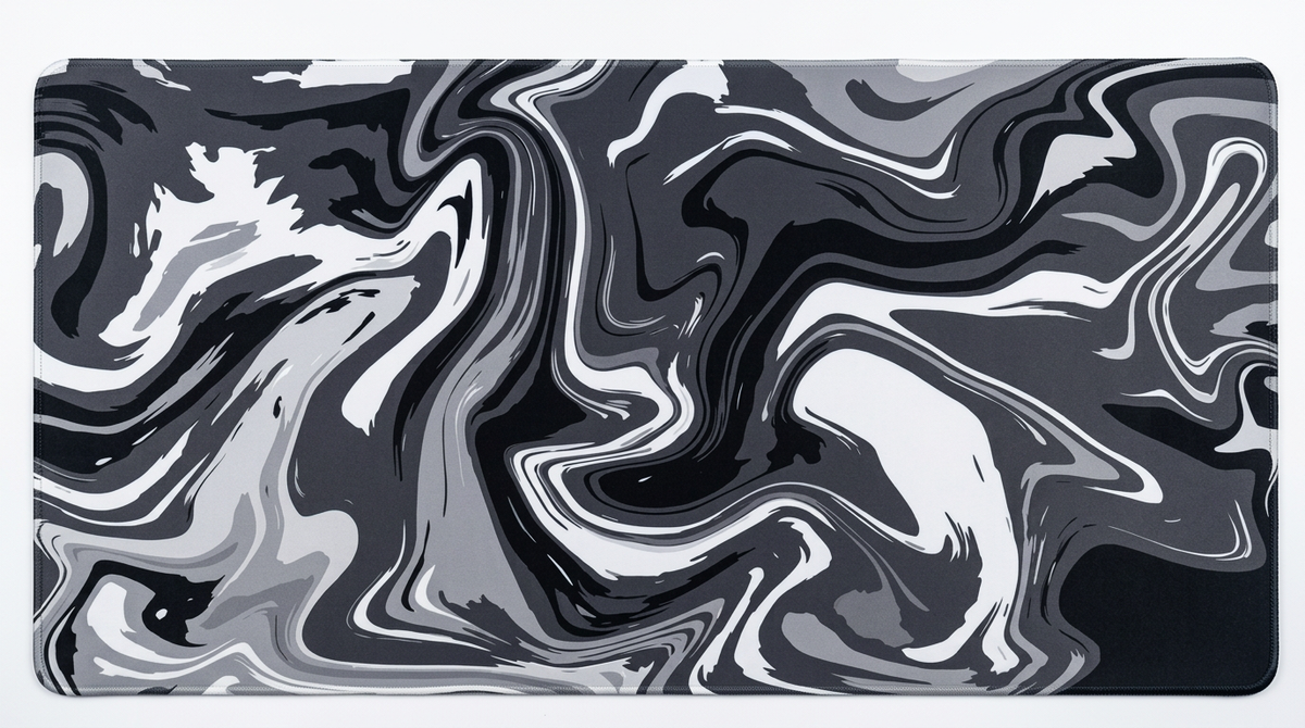 Tapis de Souris Deskmat XXL Motif Marbre Liquide (900x400x2mm)