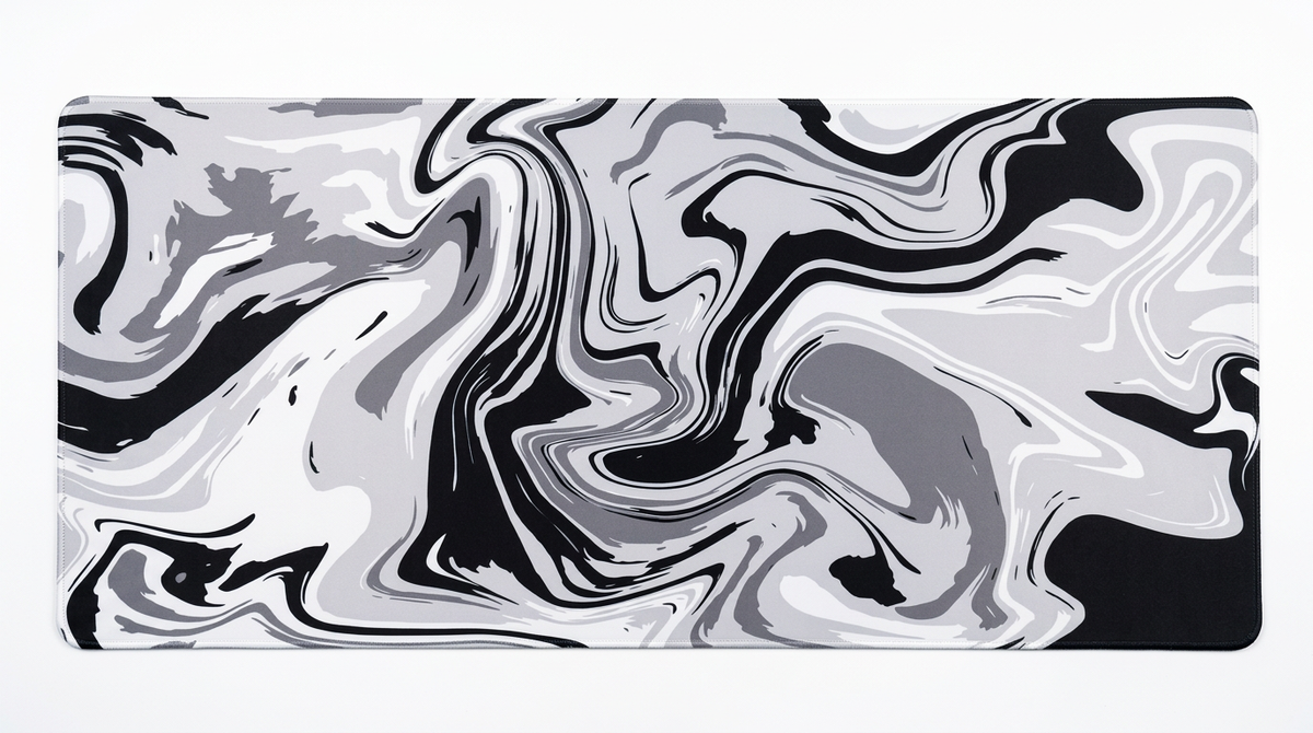 Tapis de Souris Deskmat XXL Motif Marbre Liquide (900x400x2mm)