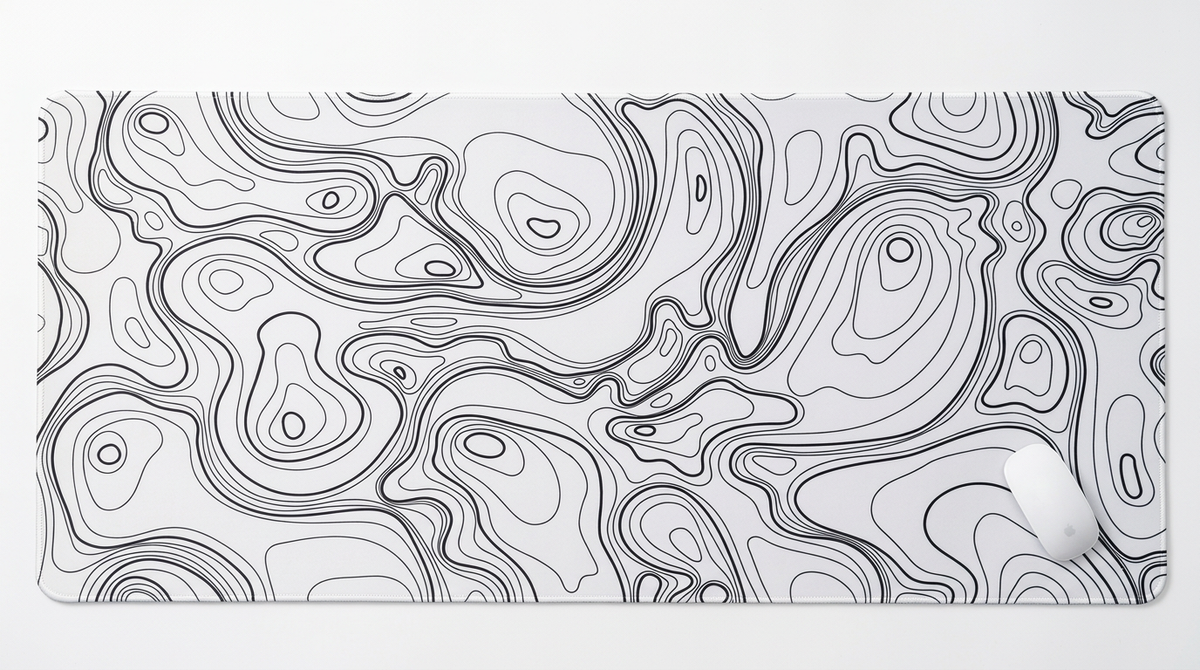Tapis de Souris Deskmat XXL Motif Topographique (900x400x2mm)