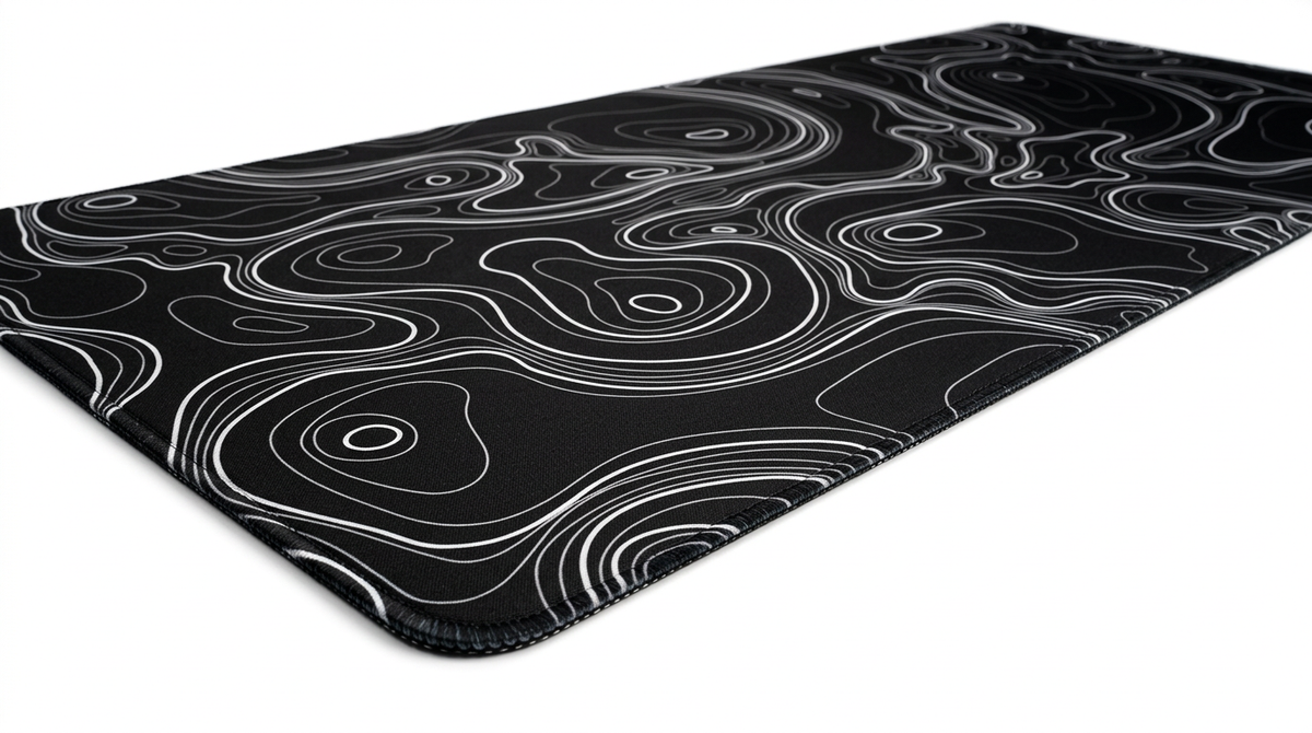 Tapis de Souris Deskmat XXL Motif Topographique (900x400x2mm)