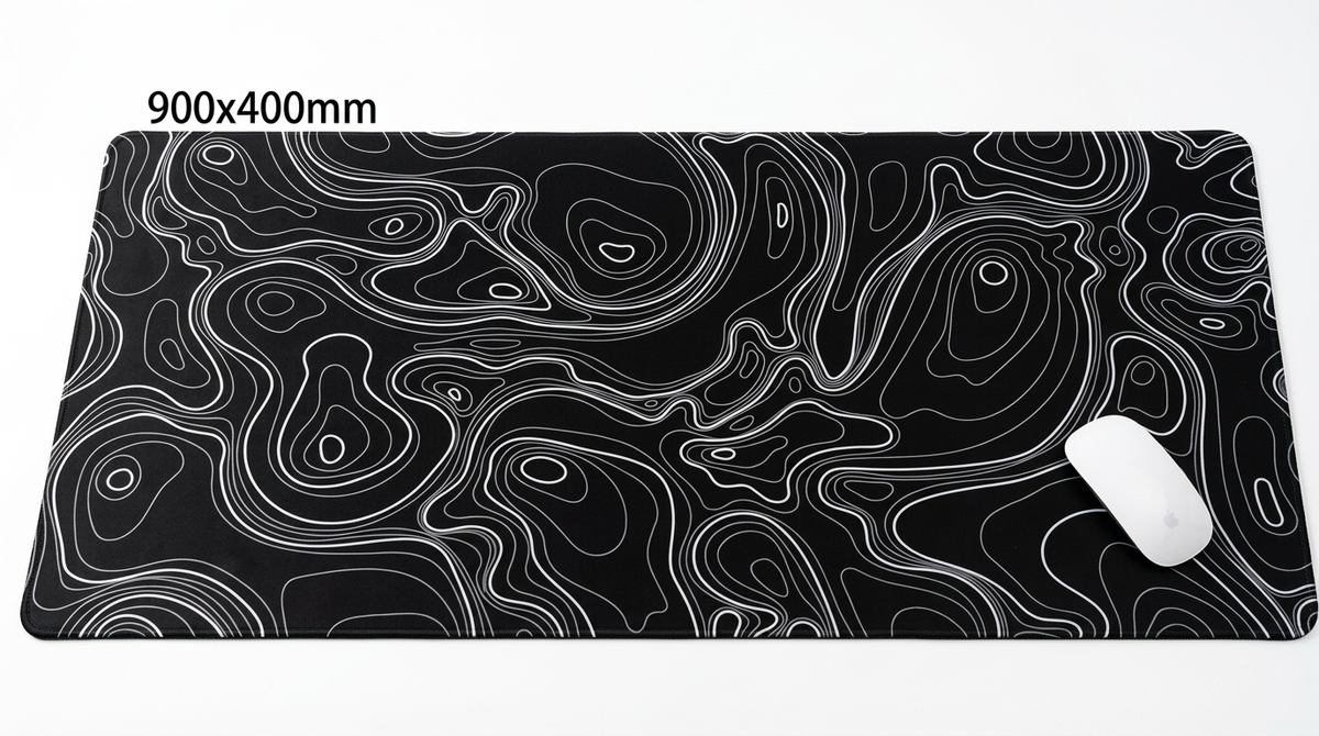 Tapis de Souris Deskmat XXL Motif Topographique (900x400x2mm)