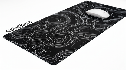 Tapis de Souris Deskmat XXL Motif Topographique (900x400x2mm)