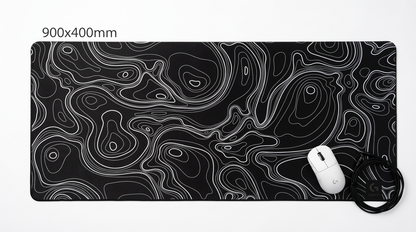 Tapis de Souris Deskmat XXL Motif Topographique (900x400x2mm)